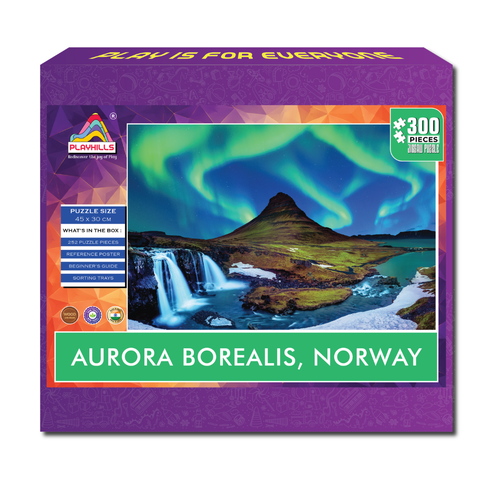 Aurora Borealis  Northern Lights, 300-Piece Wooden Jigsaw Puzzle