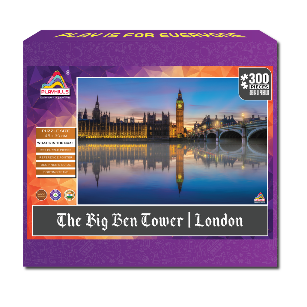 Playhills | The Big Ben London – 300-Piece Wooden Jigsaw Puzzle