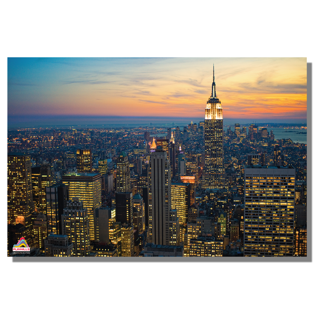 Playhills | New York Manhattan Skyline, 300-pieces Wooden Jigsaw Puzzle