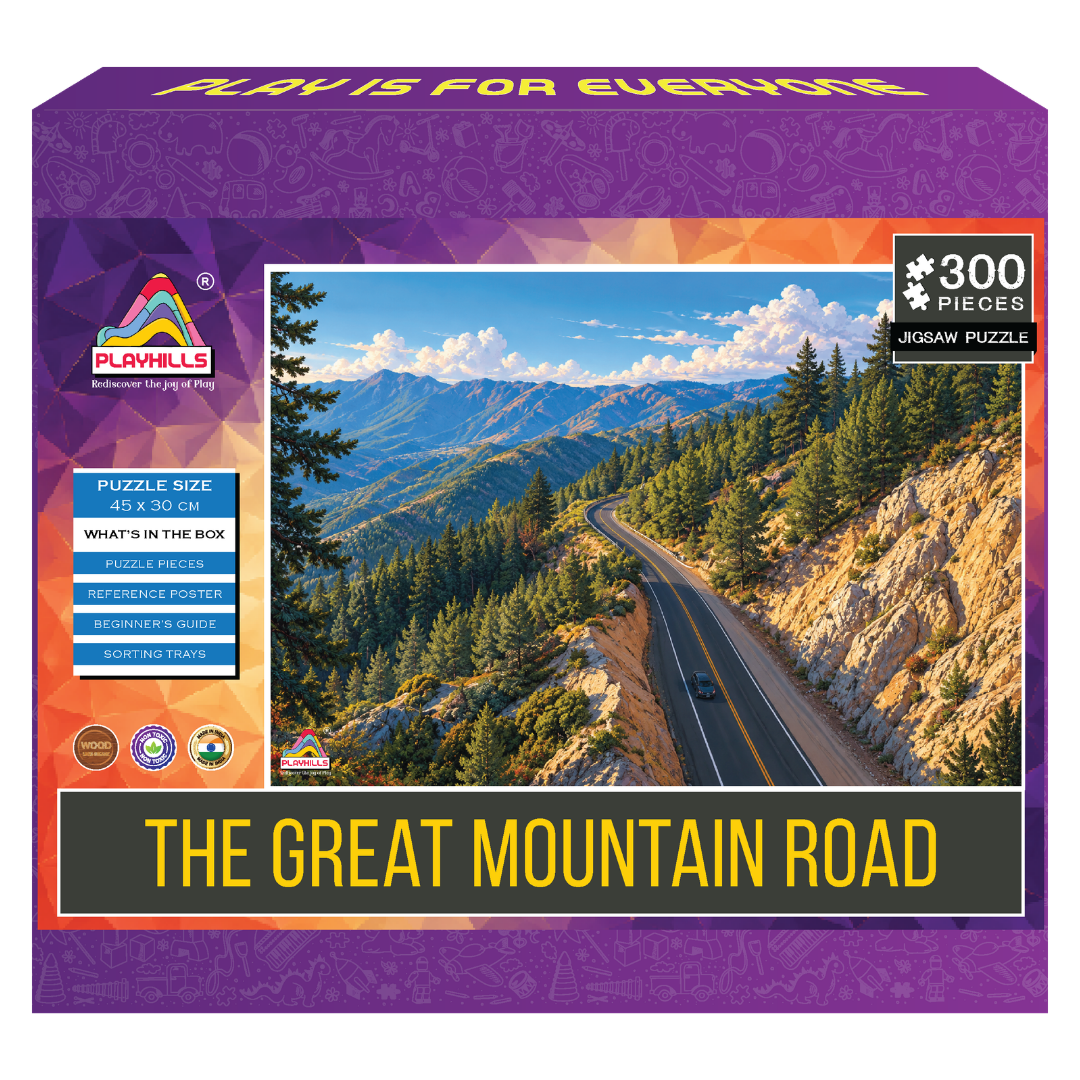 Playhills The Great Mountain Road, 300 pieces Wooden Jigsaw Puzzle