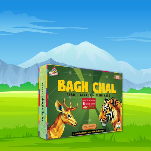 Bagh Chaal : Traditional Board Game (Wooden, Multiplayer)