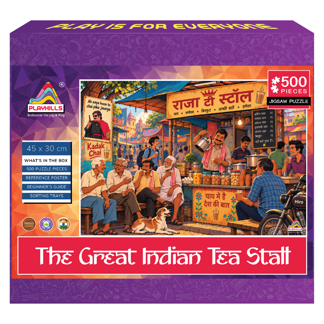 Playhills | The Great Indian Tea Stall Wooden 500 pieces Jigsaw Puzzle
