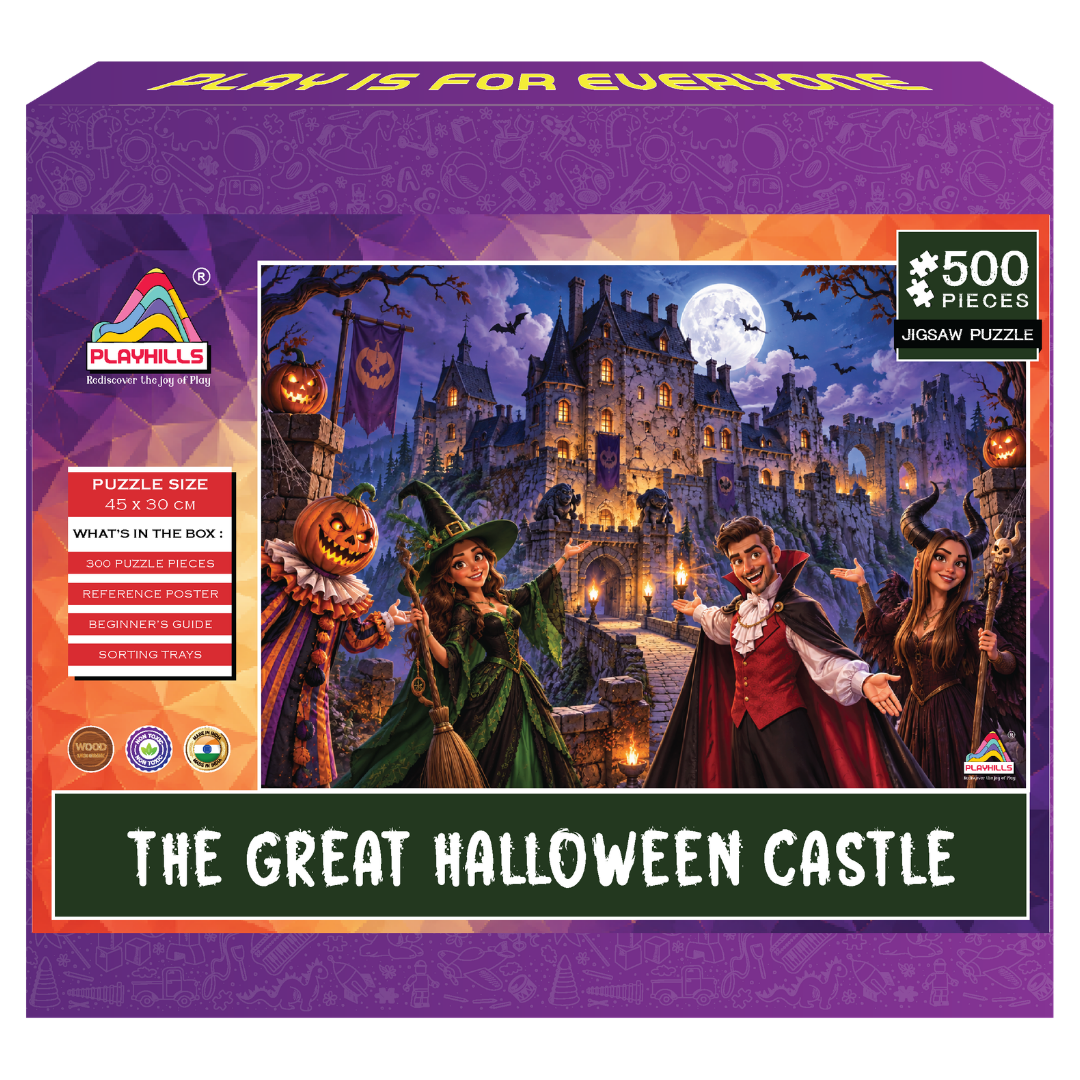 Playhills The Great Halloween Castle Wooden 500 piece Jigsaw Puzzle