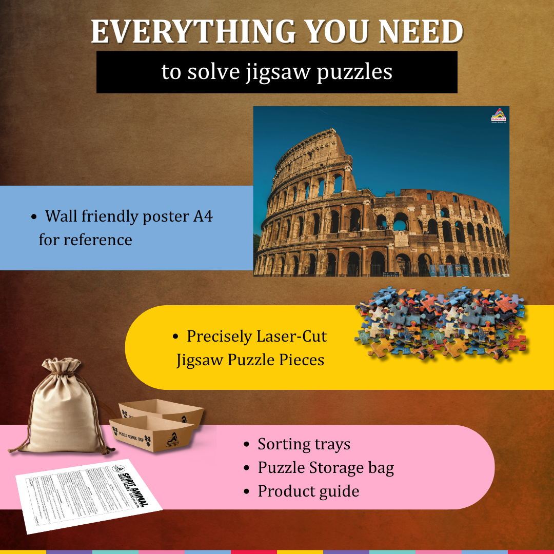 Playhills The Roman Colosseum, Global Architecture Jigsaw Puzzle 300 pcs for Kids Age 8+ Years