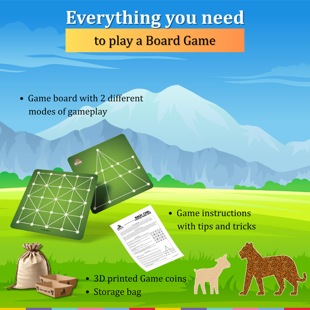 Playhills's Board Game- Bagh bakri (Multiplayer strategy game for 13+ yrs)