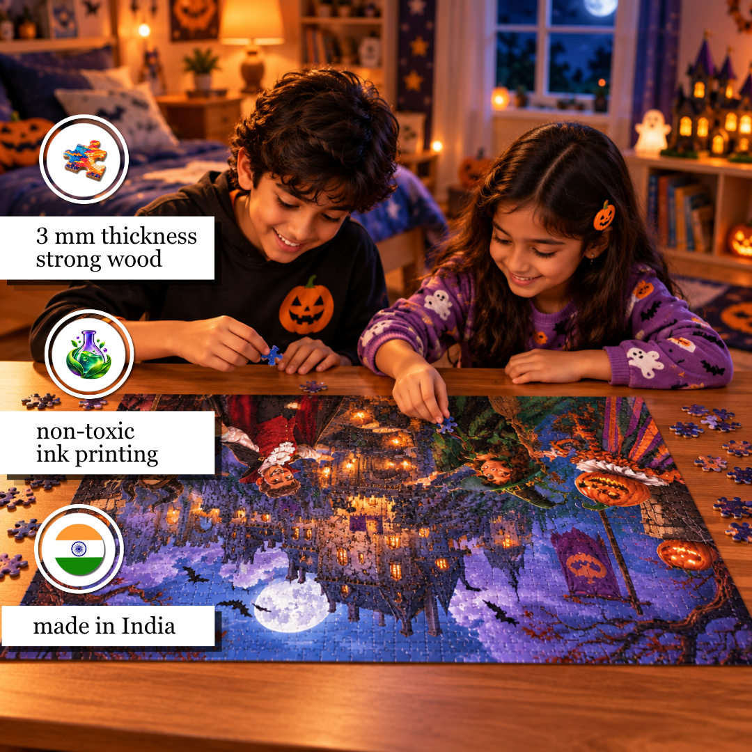 Playhills The Great Halloween Castle Wooden 500 piece Jigsaw Puzzle