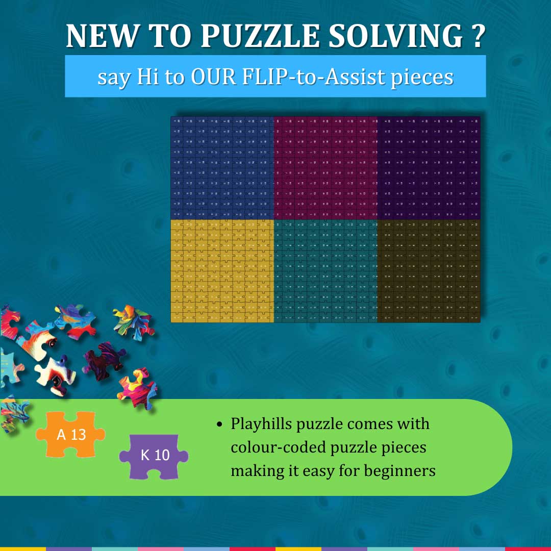 The Precious Peacock (500 Pieces) Spirit Animal Jigsaw Puzzle by Playhills for Children and Adults 13+ Years| Mindful and Relaxing | Family Activity Games