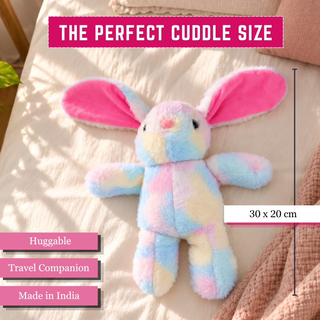 Playhills Whimsy Cute Rabbit Rainbow Multicolored Soft-toy-plushie