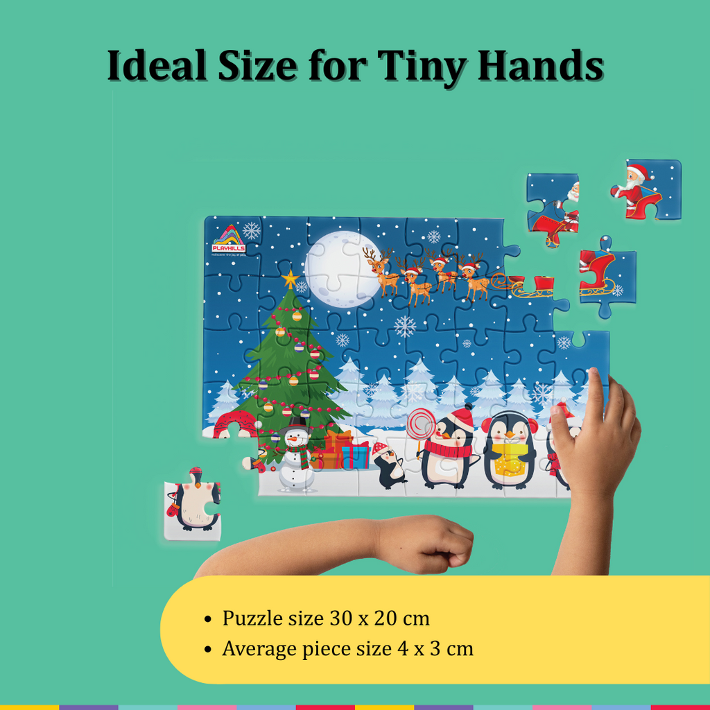 Playhills Happy Penguin Family - 60 pc Christmas Puzzle for Kids age 3+ years