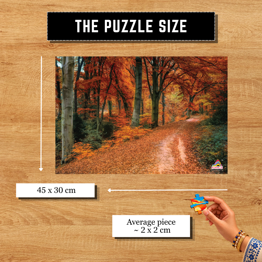 Playhills The Forest Path in Autumn Landscape Wooden 300 pieces Jigsaw Puzzle