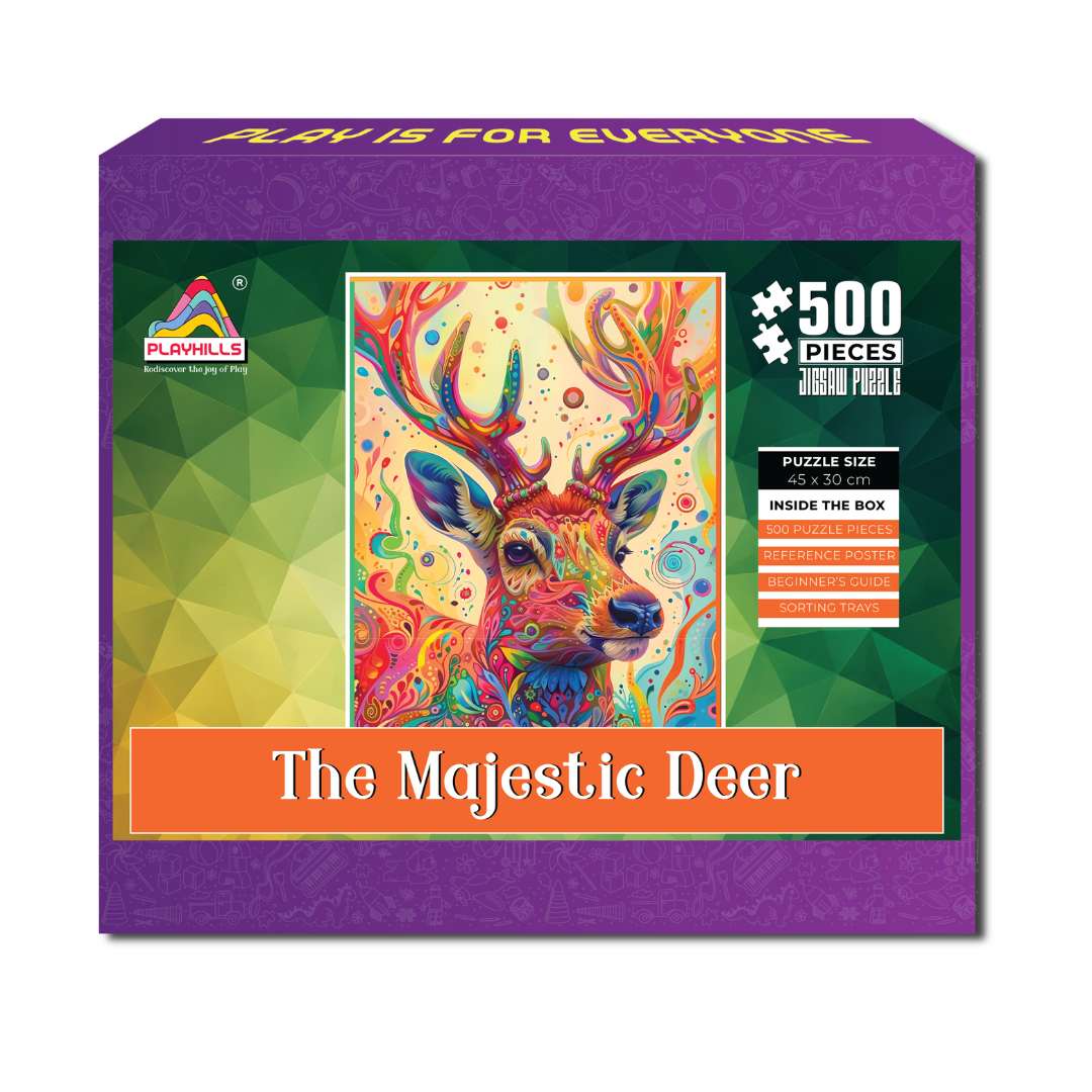The Majestic Deer 500 Piece Wooden Jigsaw Puzzle