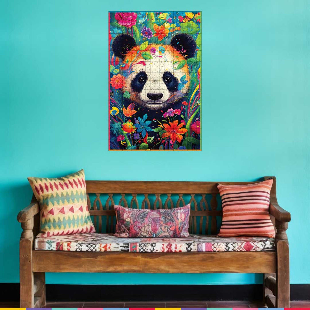 Playhills Spirit Animal The Bambootiful Panda, 500 pc Jigsaw Puzzle | Mind Relaxing, Screen free play for Children and Adults Age 13+ Years