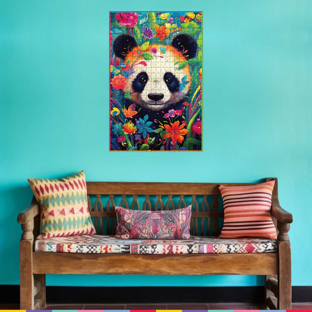 Playhills Spirit Animal The Bambootiful Panda, 500 pc Jigsaw Puzzle | Mind Relaxing, Screen free play for Children and Adults Age 13+ Years