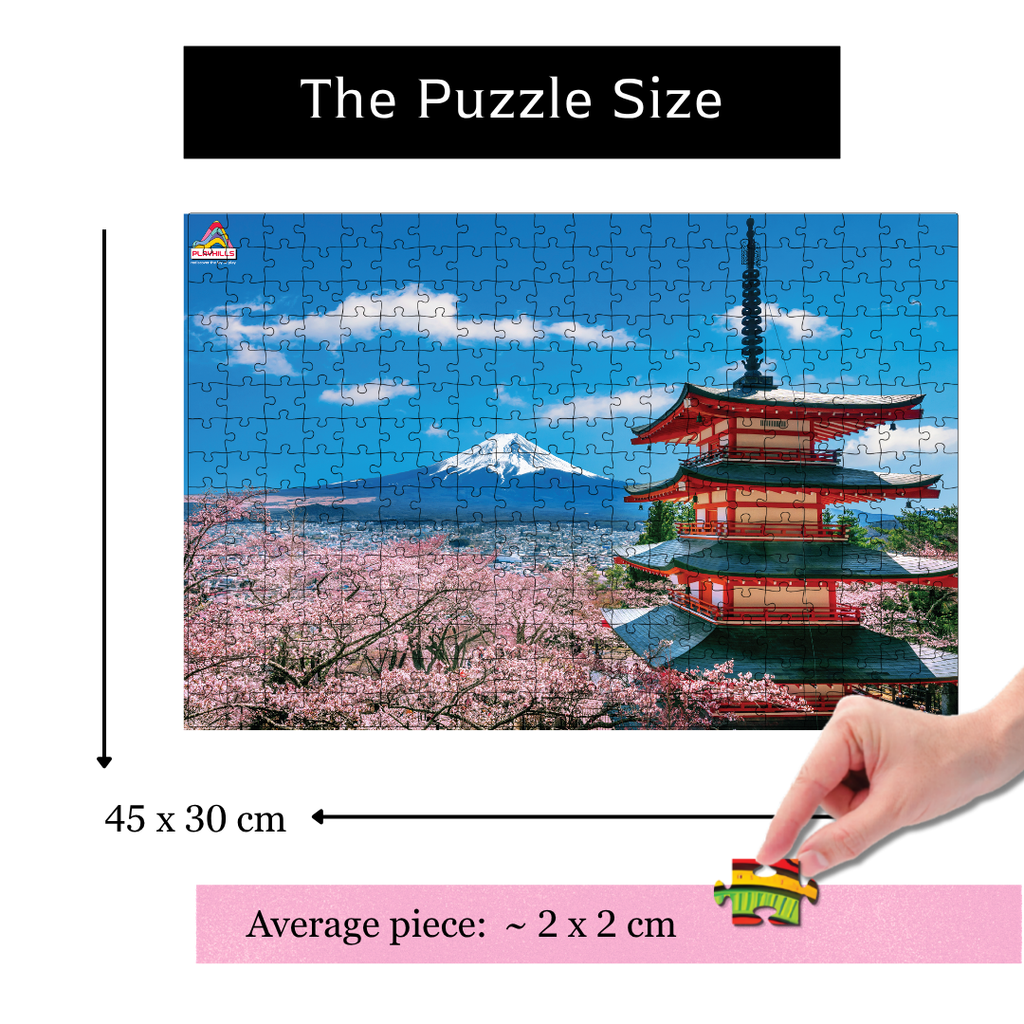 Playhills | Mount Fuji Japan – 300-Piece Scenic Wooden Jigsaw Puzzle