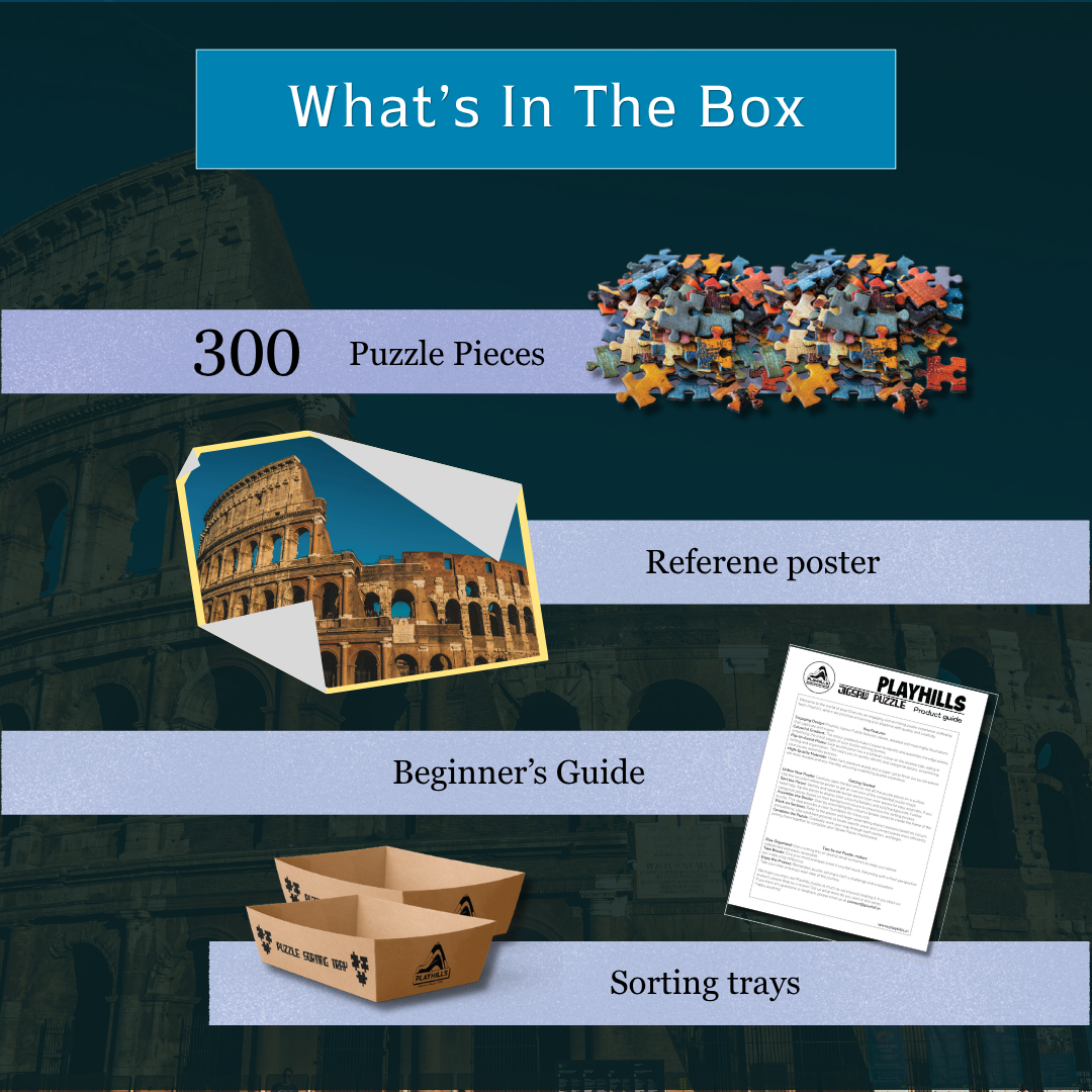 Roman Colosseum – 300-Piece Rome Wooden Jigsaw Puzzle | PLAYHILLS