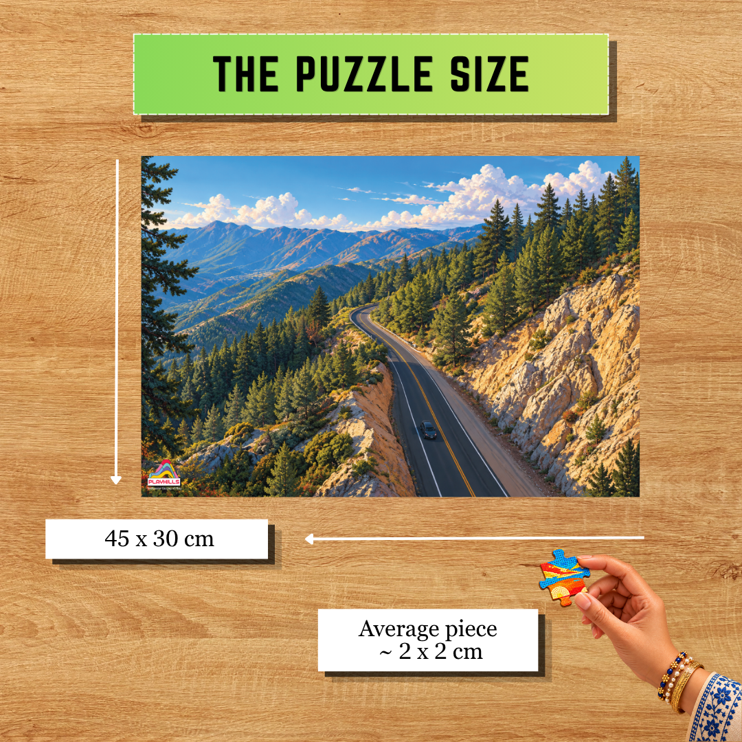 Playhills The Great Mountain Road, 300 pieces Wooden Jigsaw Puzzle