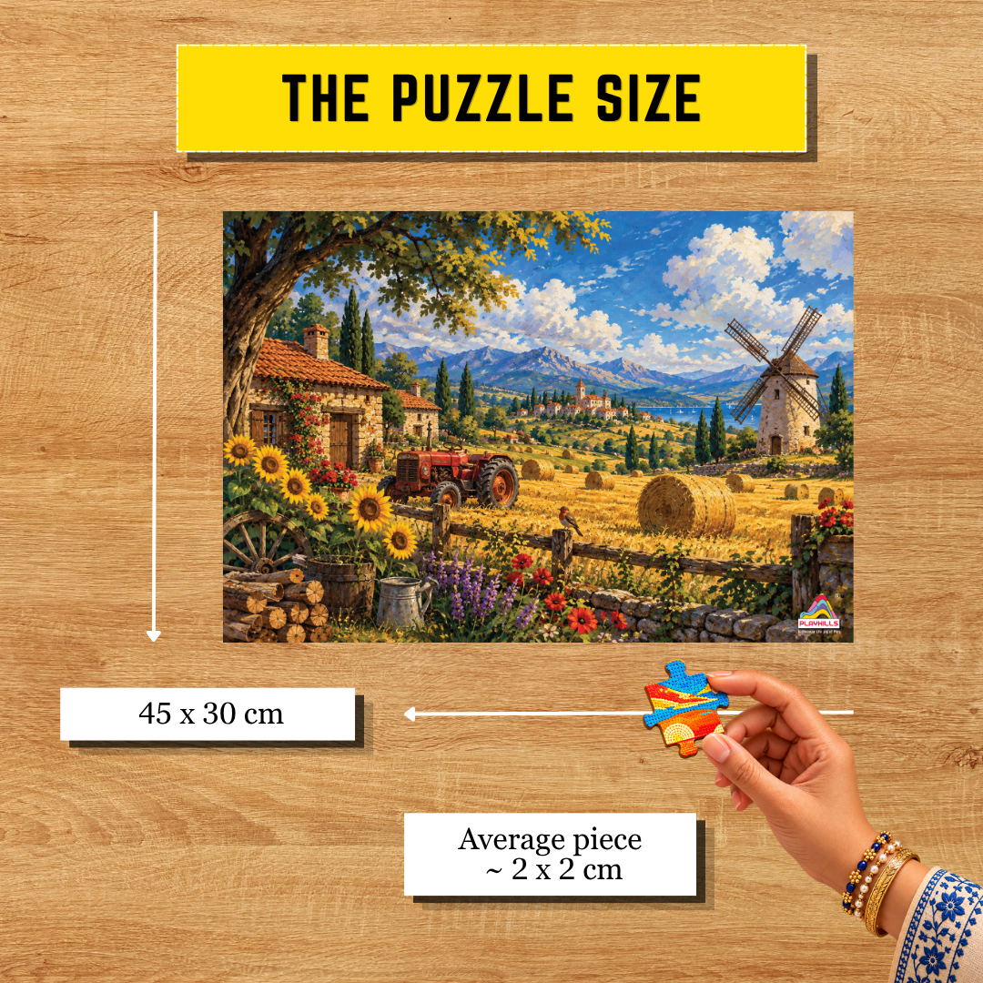 Playhills | The Serene Village Countryside Wooden 500 pieces Jigsaw Puzzle