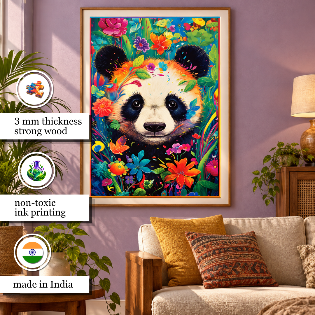 The Bambootiful Panda 500-Piece Wooden Jigsaw Puzzle by Playhills