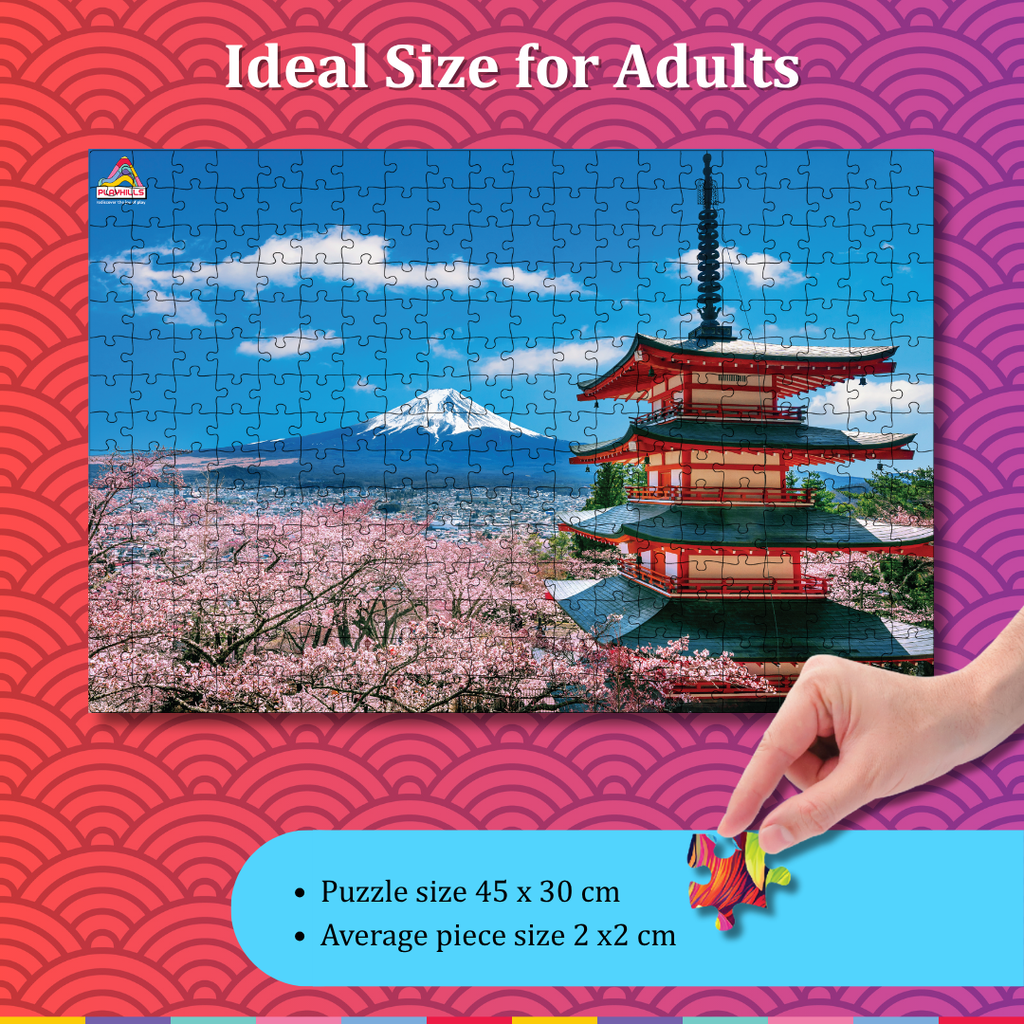 Playhills Mount Fuji, Japan Landscape Jigsaw Puzzle 300 pcs for Kids Age 8+ years