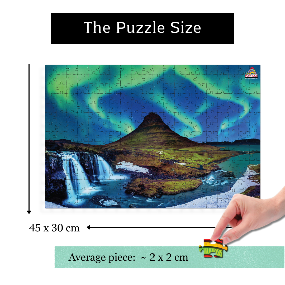 Aurora Borealis  Northern Lights, 300-Piece Wooden Jigsaw Puzzle
