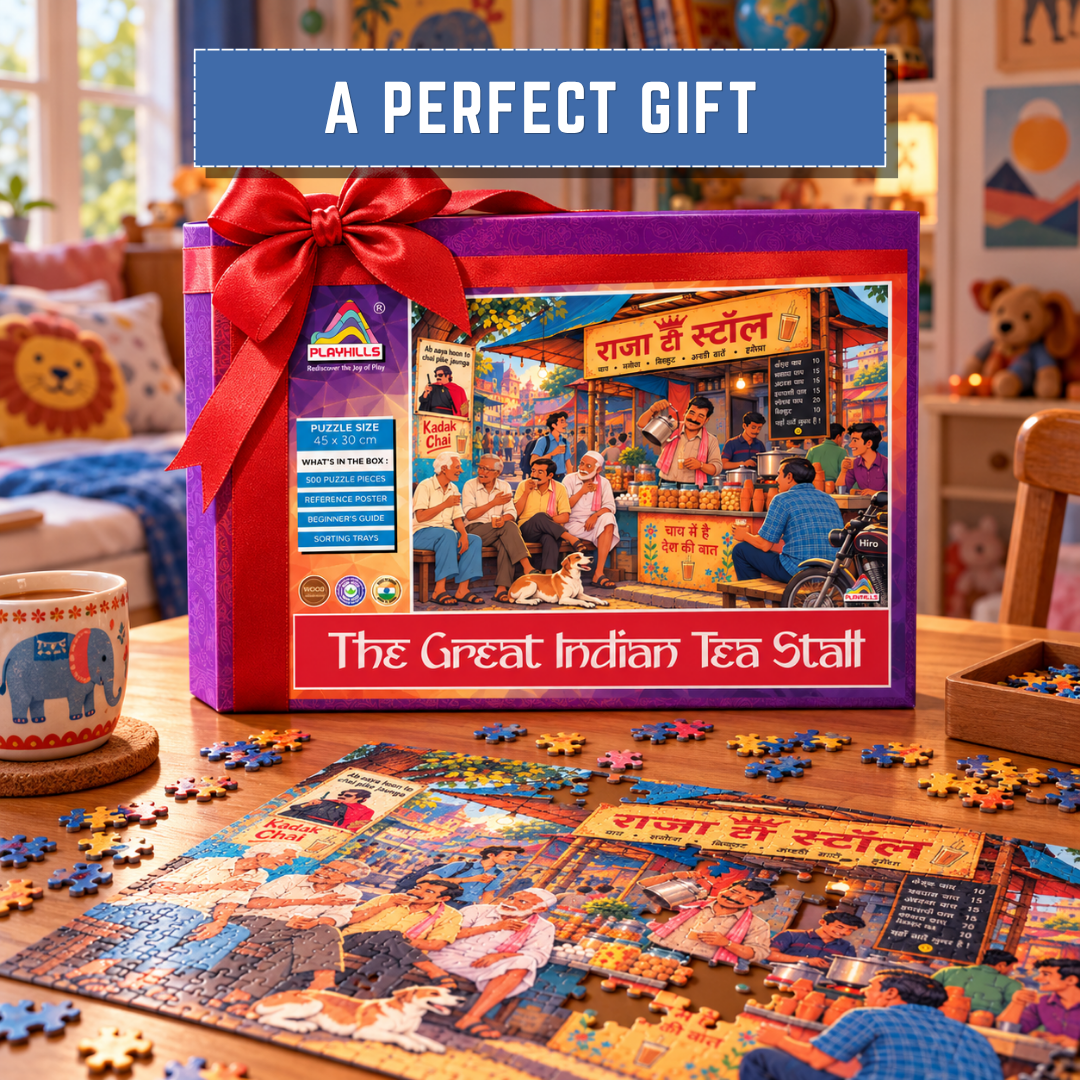 Playhills | The Great Indian Tea Stall Wooden 500 pieces Jigsaw Puzzle