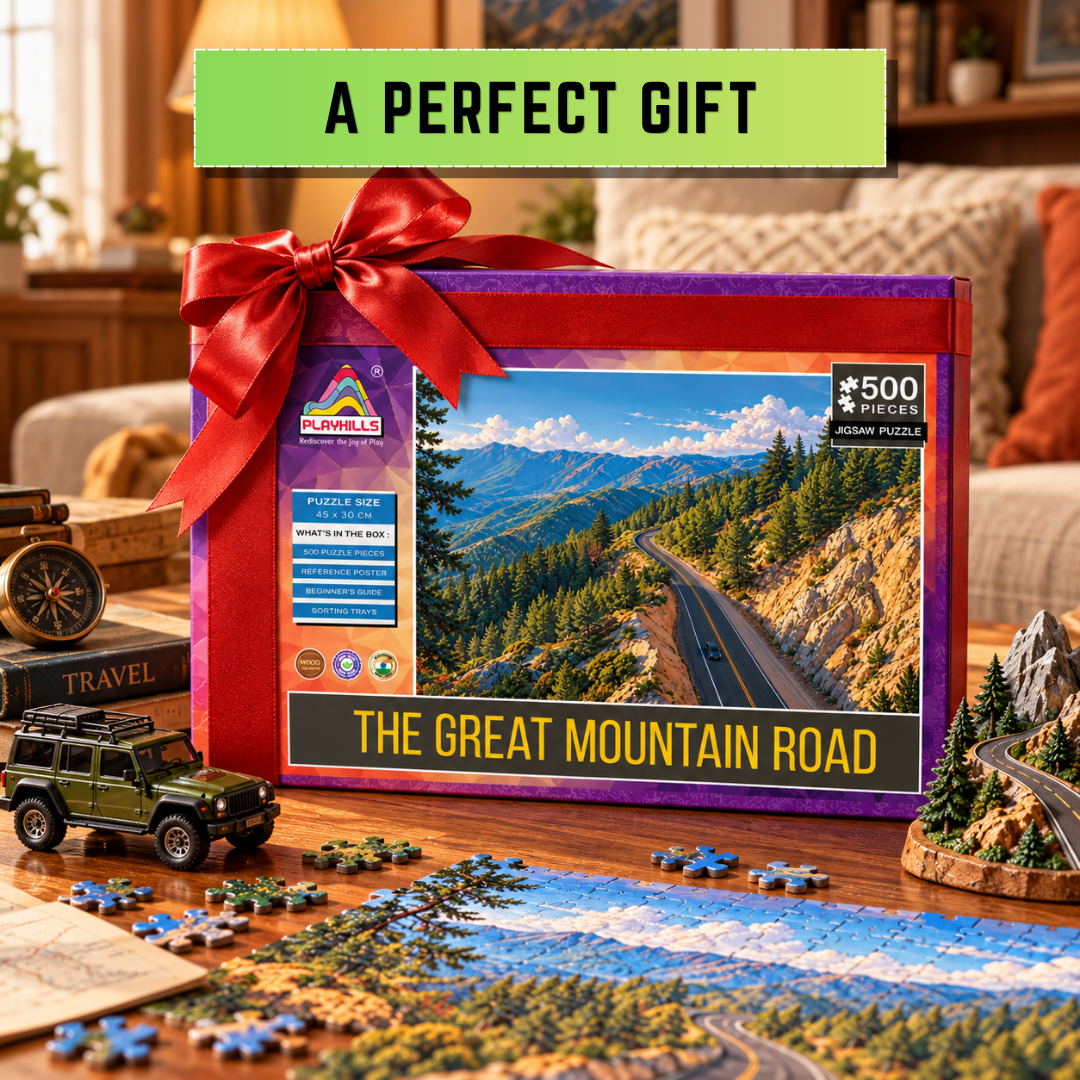 Playhills The Great Mountain Road, 300 pieces Wooden Jigsaw Puzzle