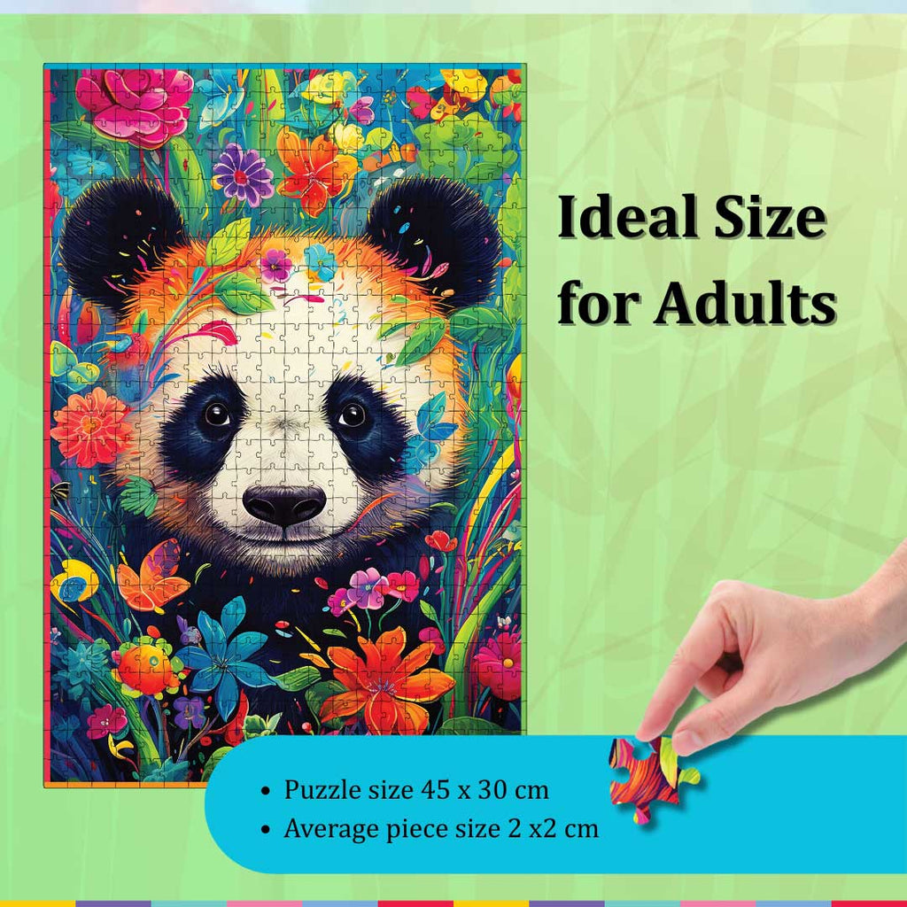 Playhills Spirit Animal The Bambootiful Panda, 500 pc Jigsaw Puzzle | Mind Relaxing, Screen free play for Children and Adults Age 13+ Years
