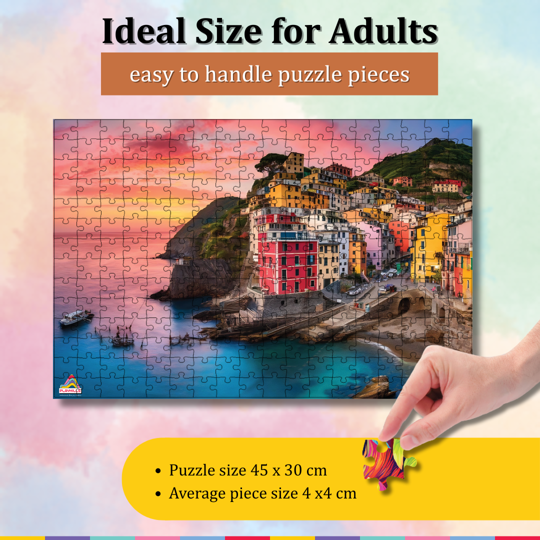 Playhills Cinque Terre, Italy | Landscape 252 pieces Jigsaw Puzzle for Kids age 10+ years