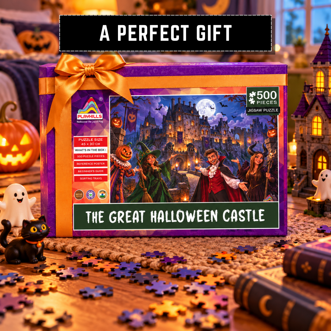 Playhills The Great Halloween Castle Wooden 500 piece Jigsaw Puzzle