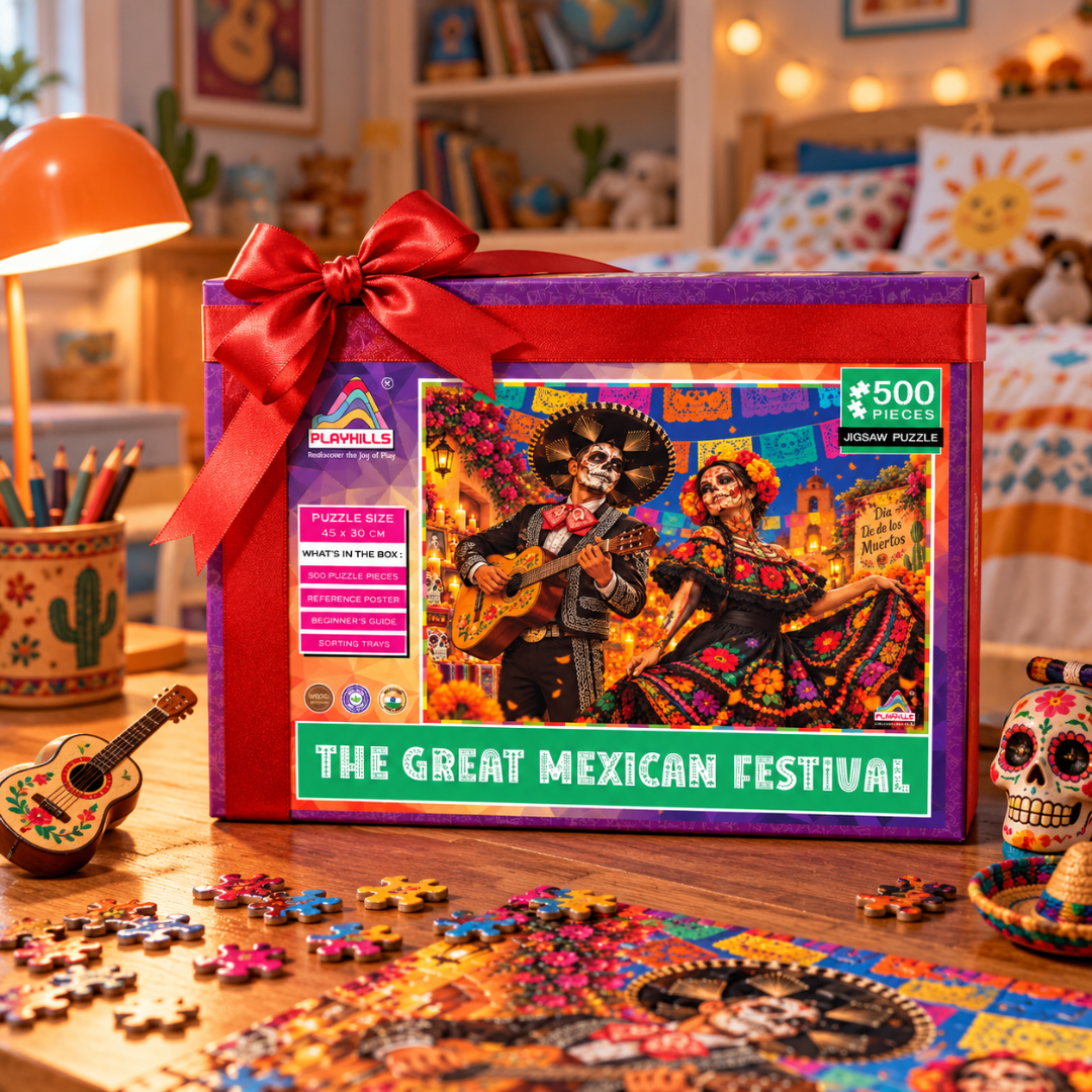 Playhills The Great Mexican Festival Dia De Los Muertos Wooden 500 piece Jigsaw Puzzle