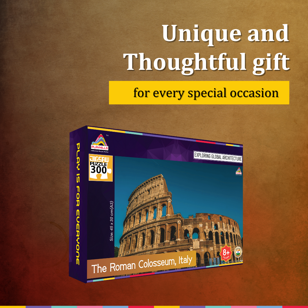 Playhills The Roman Colosseum, Global Architecture Jigsaw Puzzle 300 pcs for Kids Age 8+ Years