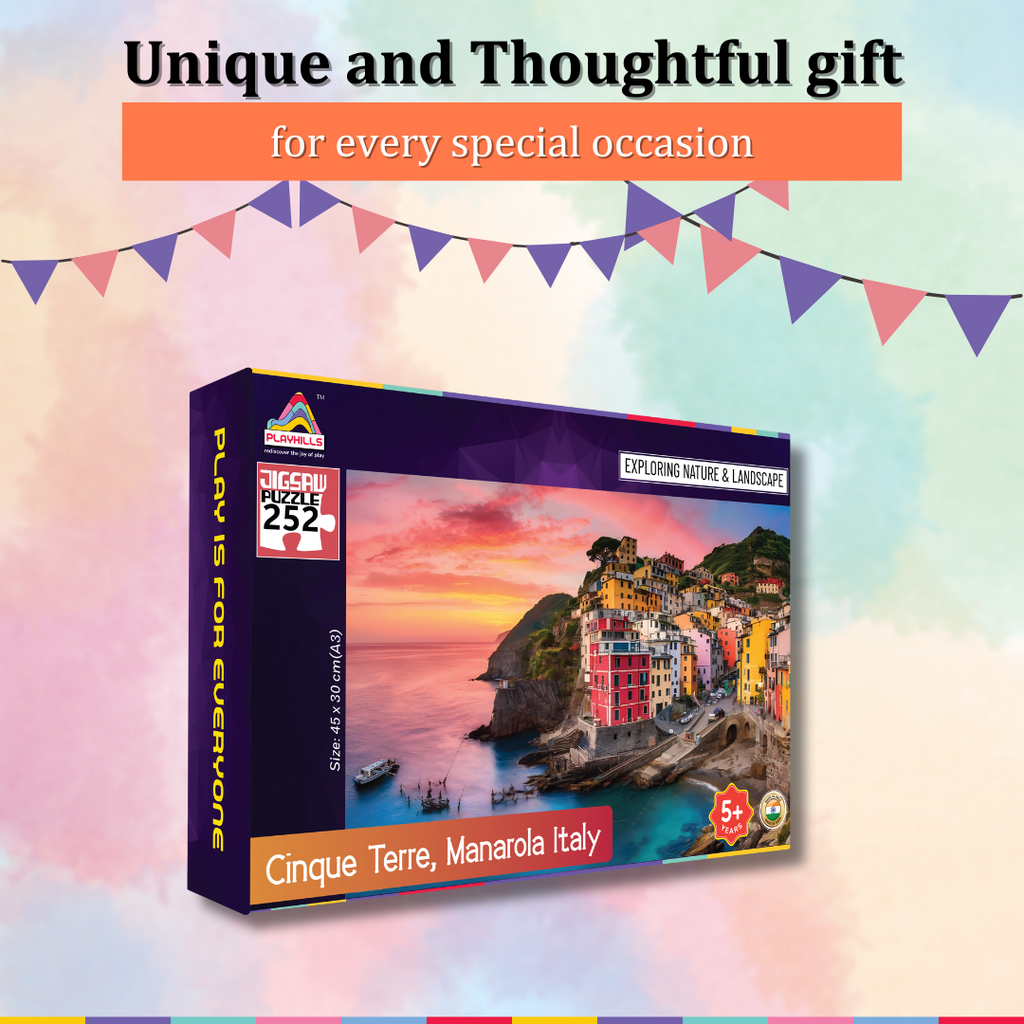 Playhills Cinque Terre, Italy | Landscape 252 pieces Jigsaw Puzzle for Kids age 10+ years