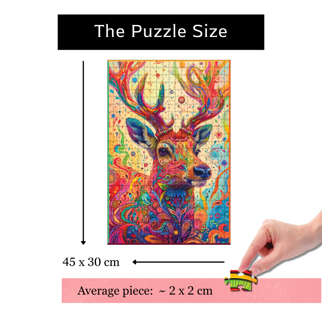 The Majestic Deer 500-Piece Wooden Jigsaw Puzzle by Playhills