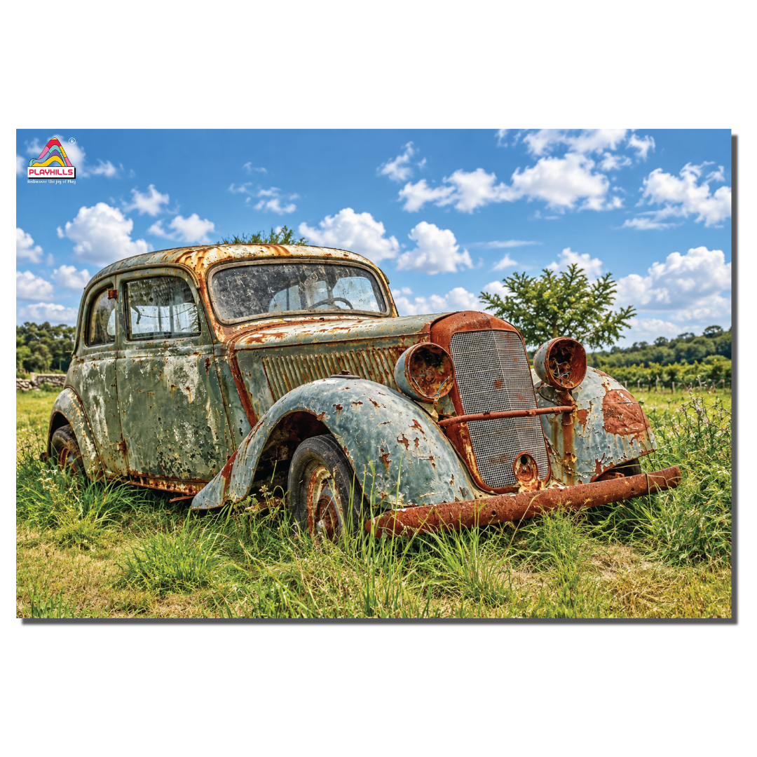 The Vintage Rustic Car Wooden Jigsaw 300 piece puzzle