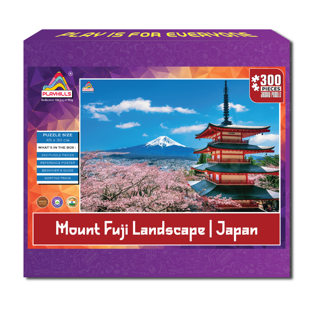Playhills | Mount Fuji Japan – 300-Piece Scenic Wooden Jigsaw Puzzle