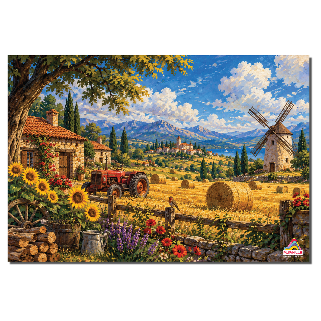 The Serene Village Countryside Wooden 300 pieces Jigsaw Puzzle