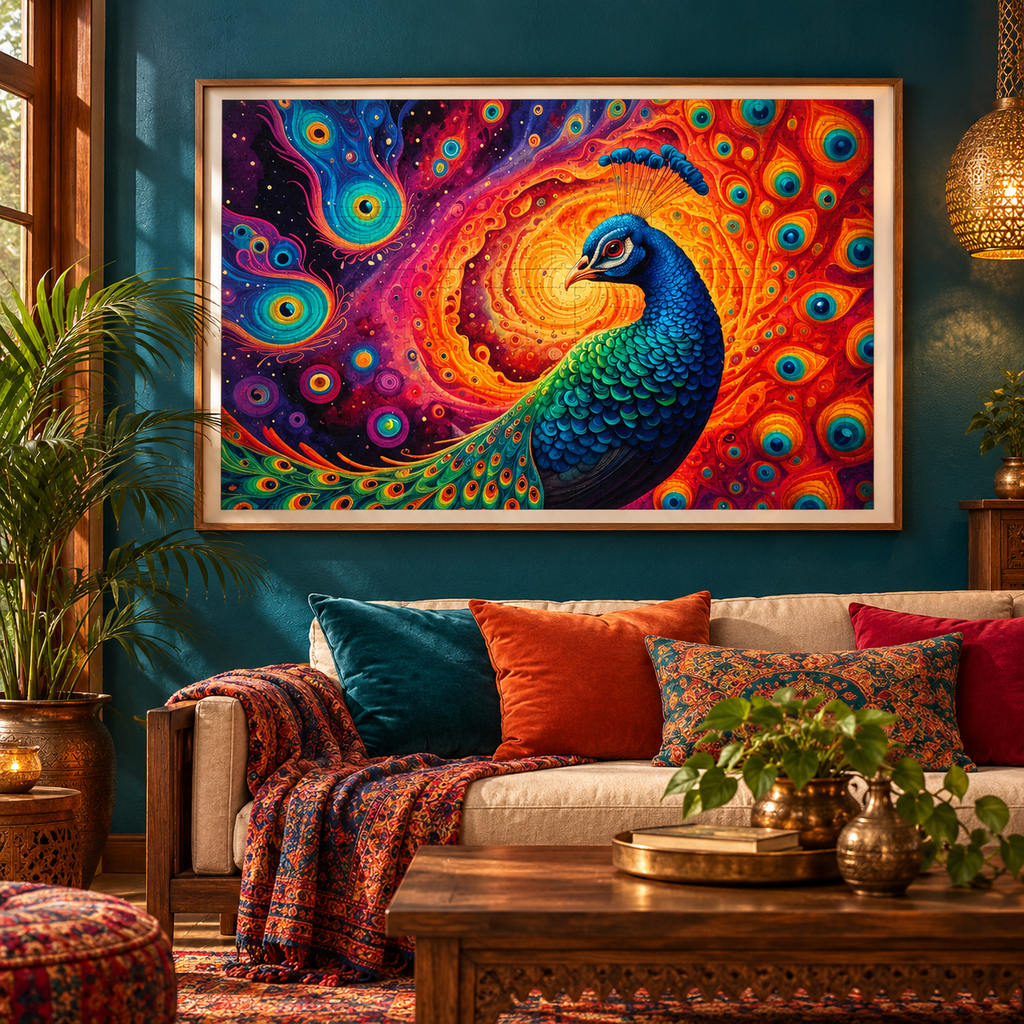 Precious Peacock – 500-Piece Wooden Jigsaw Puzzle | Playhills