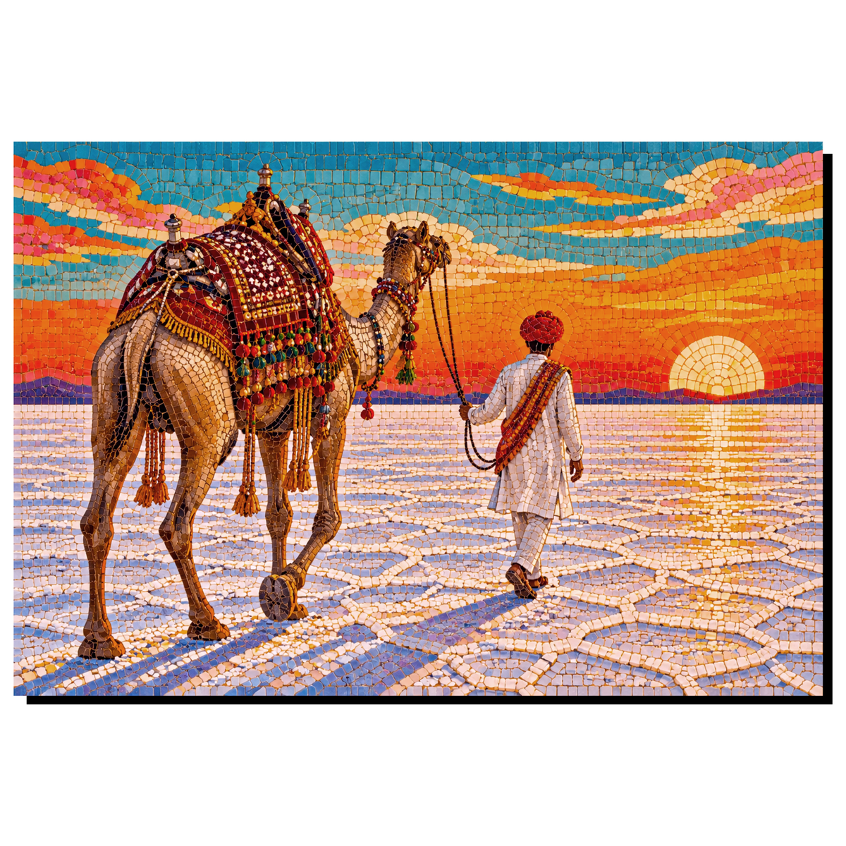 The Great White Desert under Sun Wooden 500 piece Jigsaw Puzzle