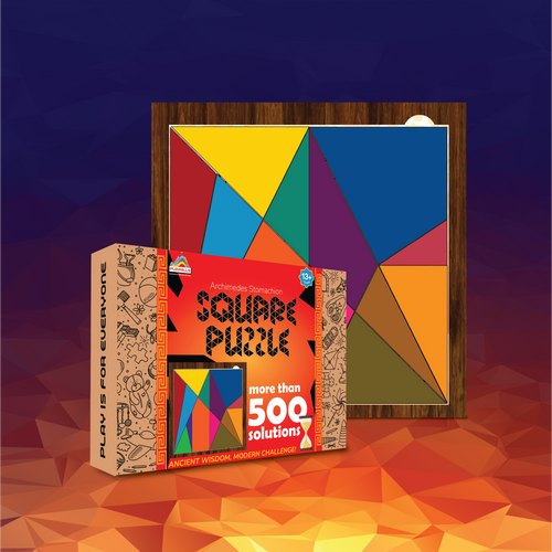 Playhills Brain Teaser Stomachion Square: The World's Oldest Puzzle for 13+ yrs