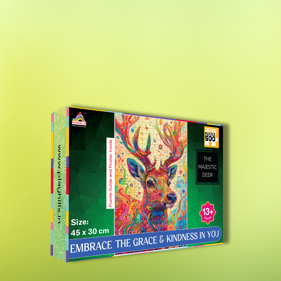 Playhills Spirit Animal The Majestic Deer Jigsaw Puzzle, 500 pc Jigsaw Puzzle | Mindful Relaxing, Screen free Play for Children and Adults 13+ years