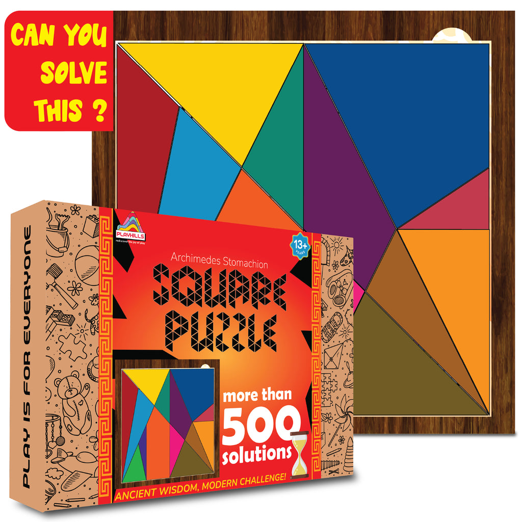 Playhills Brain Teaser Stomachion Square: The World's Oldest Puzzle for 13+ yrs