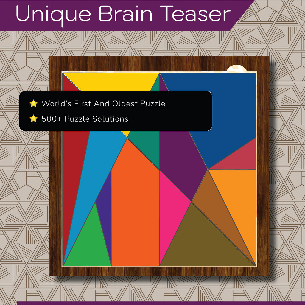 Playhills Brain Teaser Stomachion Square: The World's Oldest Puzzle for 13+ yrs